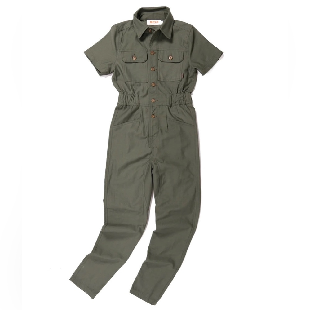 DESO Deep Sage Canvas Coveralls / Jumpsuit